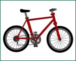 Matrica ovisjel bicikli (4x4cm)