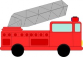 Matrica ovisjel tűzoltóautó (1,5x1,5cm)